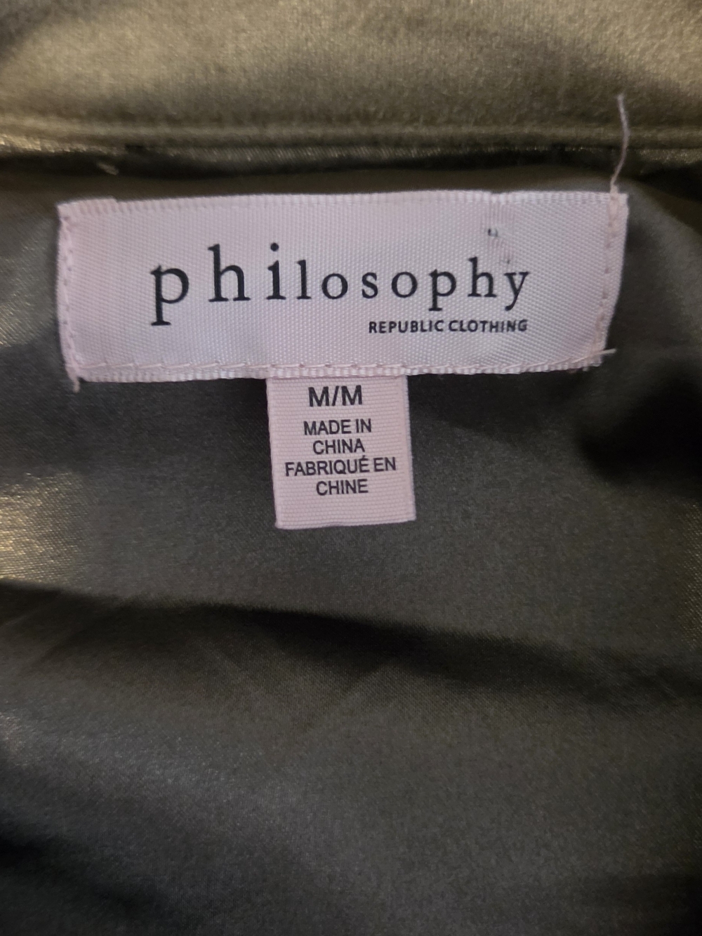 Philosophy Faux Leather/Suede Jacket, Size Medium - Picture 3 of 9